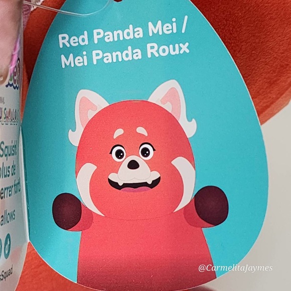 RED PANDA MEI 🐼❤️ Turning Red Disney Pixar Hugmee Squishmallow By Kellytoy NWT - Picture 8 of 8